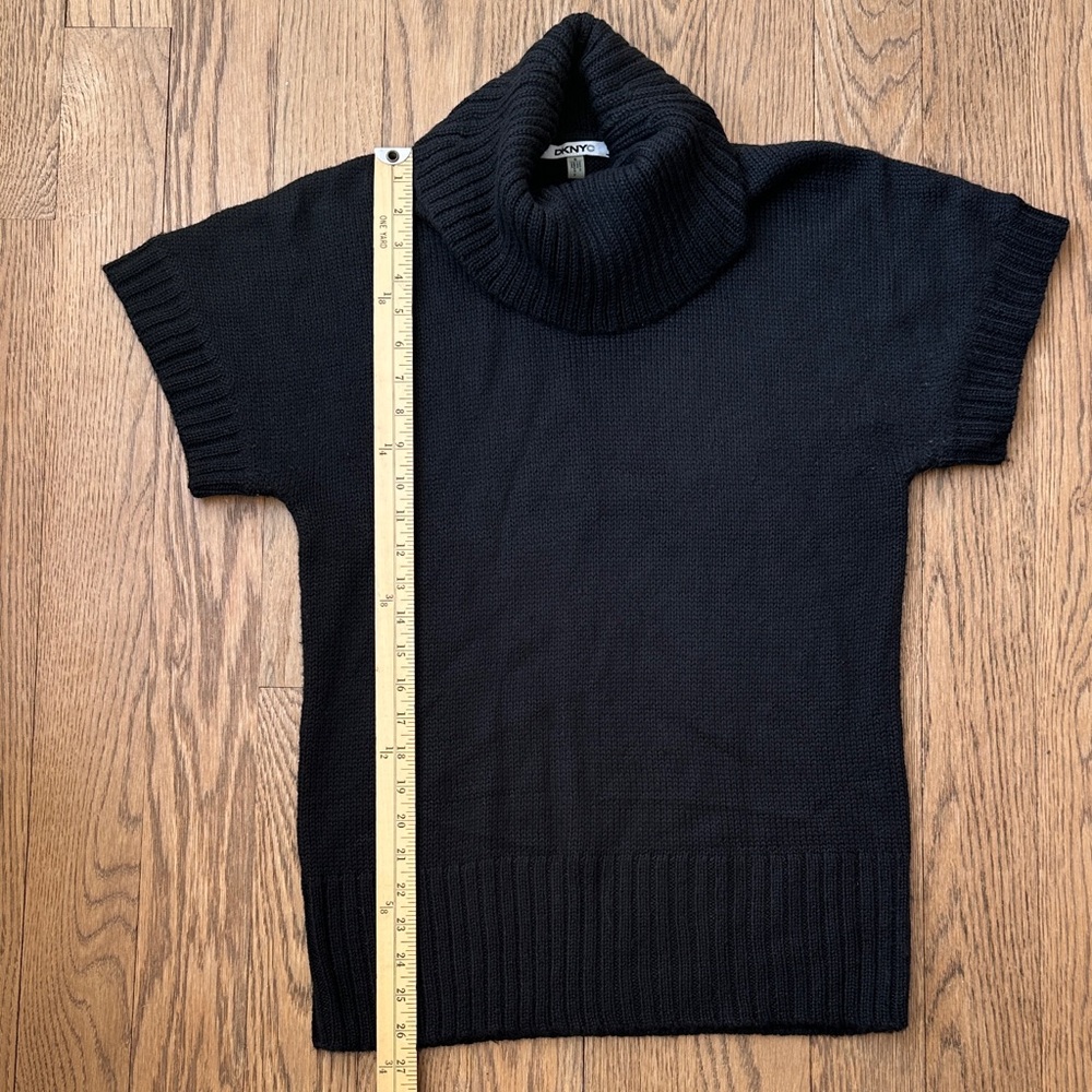 DKNYC Black Short-Sleeve Turtleneck Sweater - Picture 3 of 5
